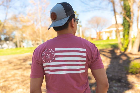 Gun Life Flag Short Sleeve Shirts