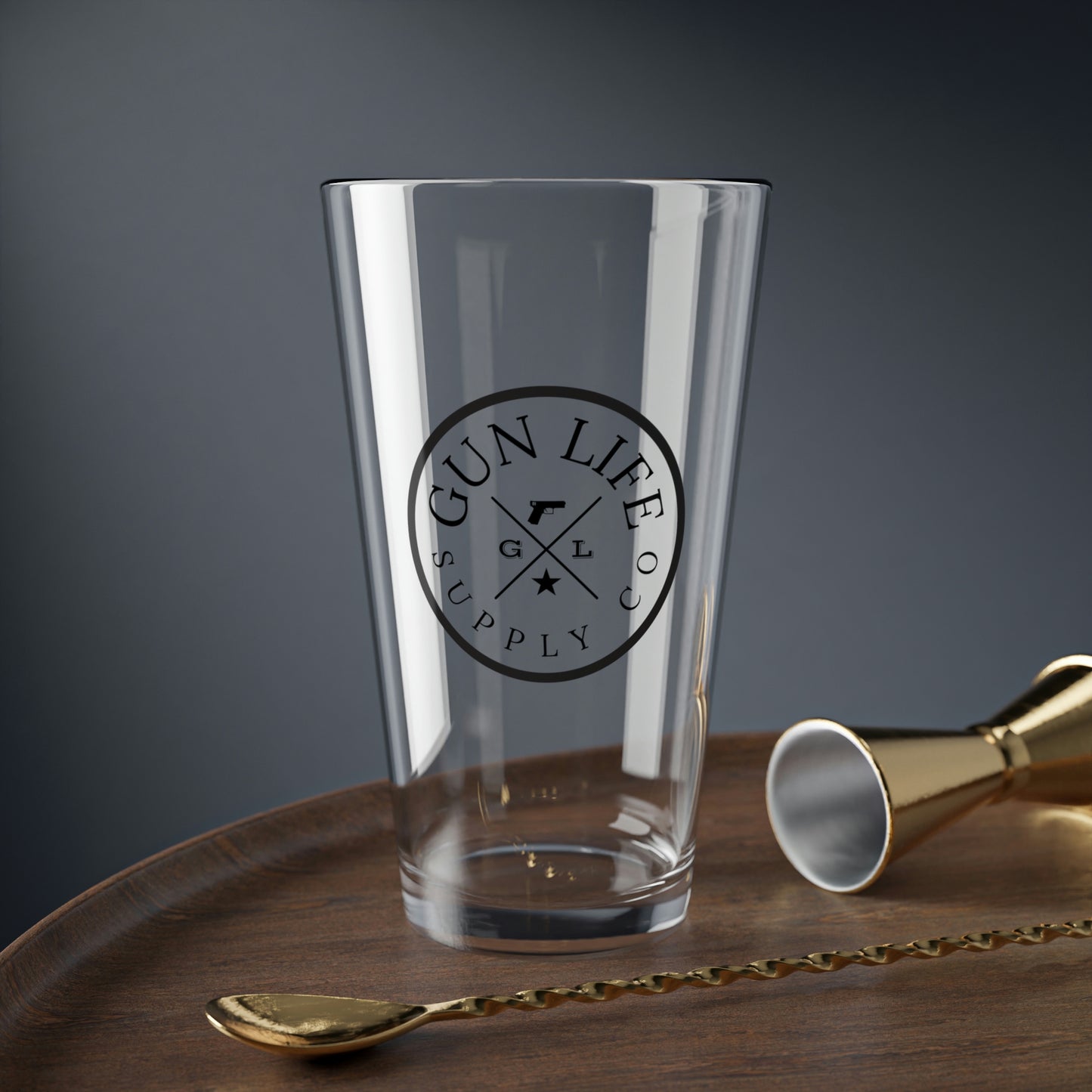 Gun Life Serving Glass, 16oz