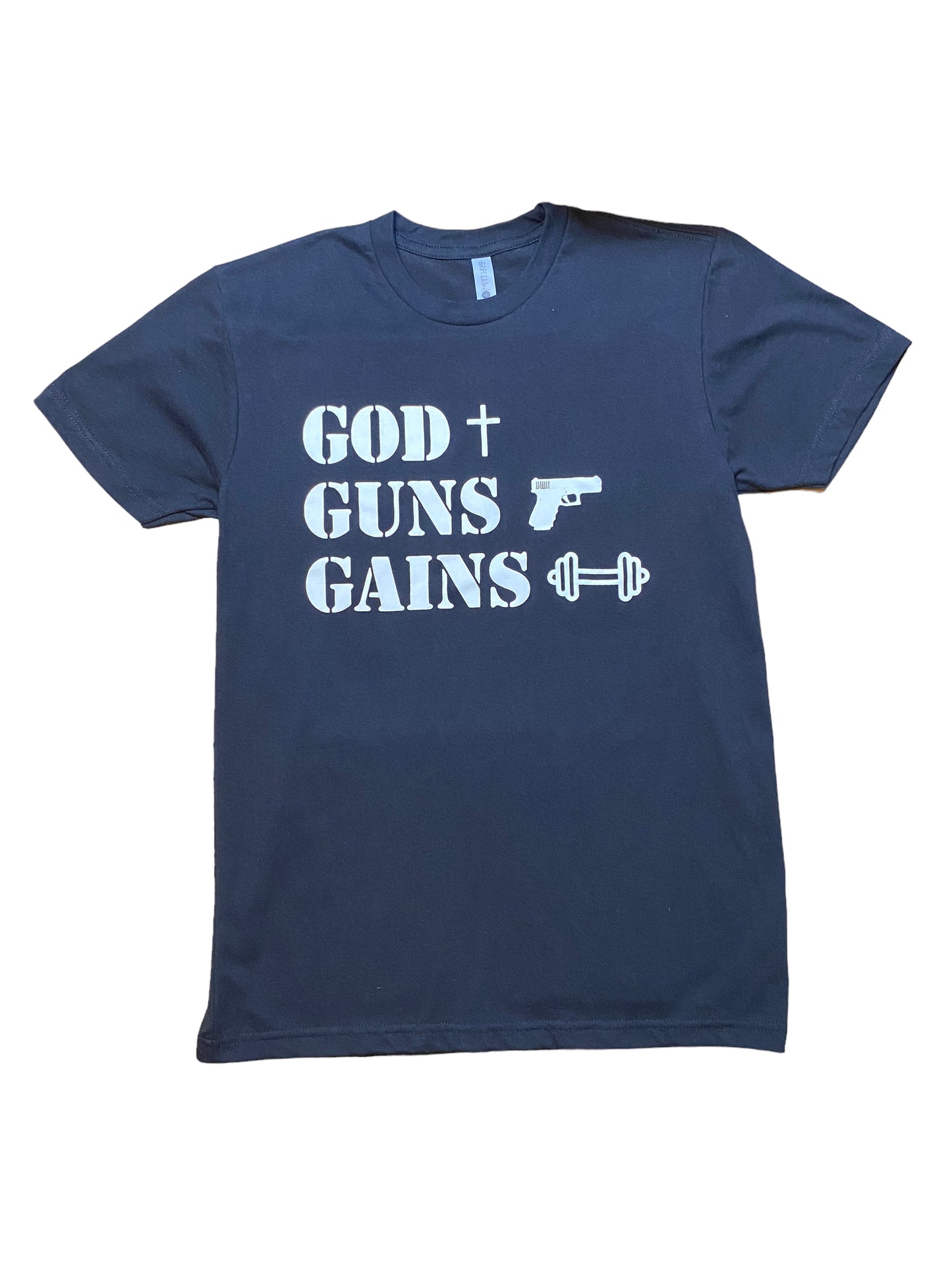 God, Guns, Gains Short Sleeve Shirts